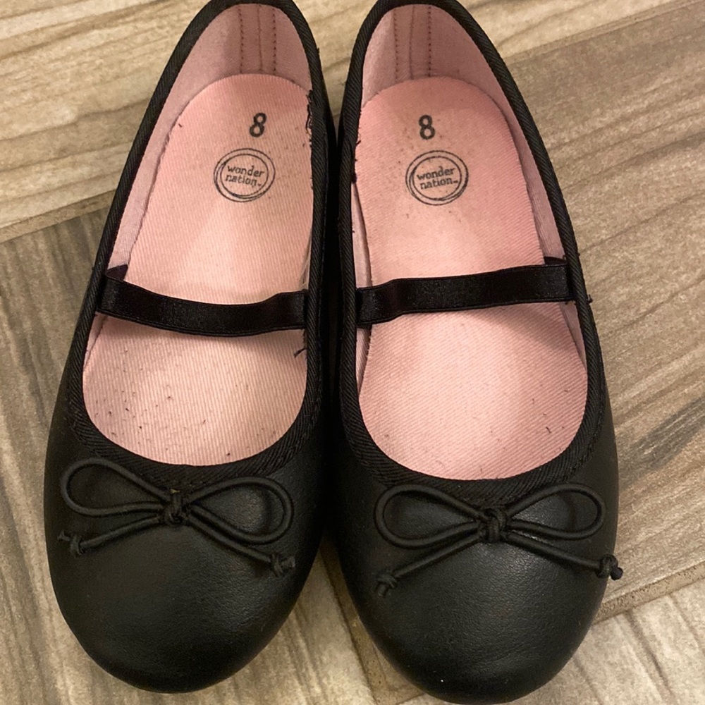 Toddler black dress flats